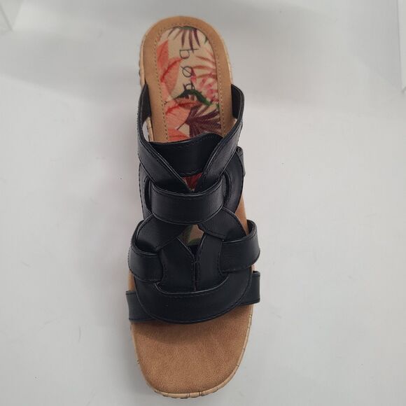NEW B.O.C. Cora Platform Wedge Sandal Black SZ-10 Comfort Open Toe Boho - Picture 6 of 9